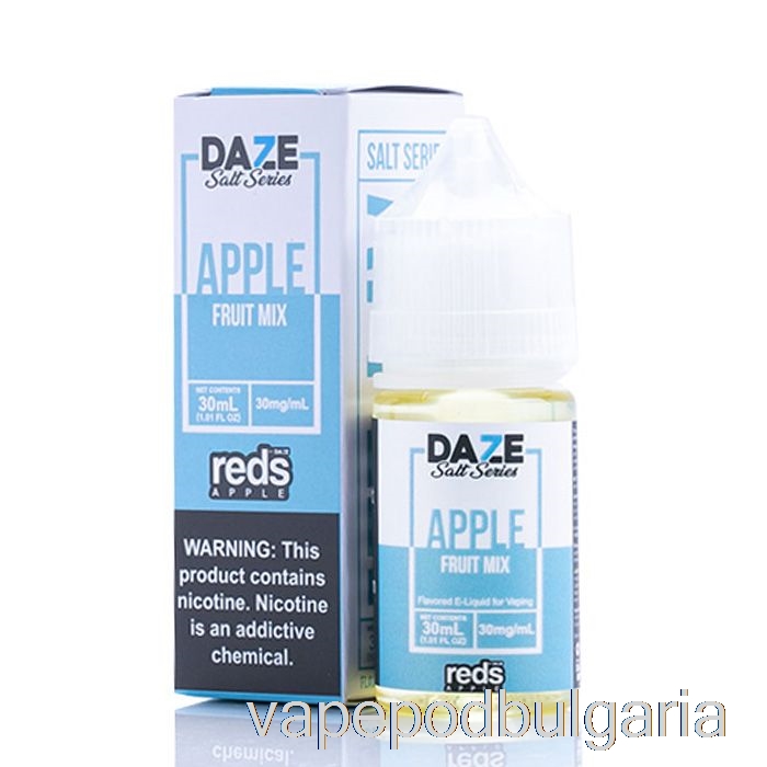 Vape 10000 Дръпки микс от плодове - е-сок от червена ябълка - 7 Daze сол - 30ml 30mg